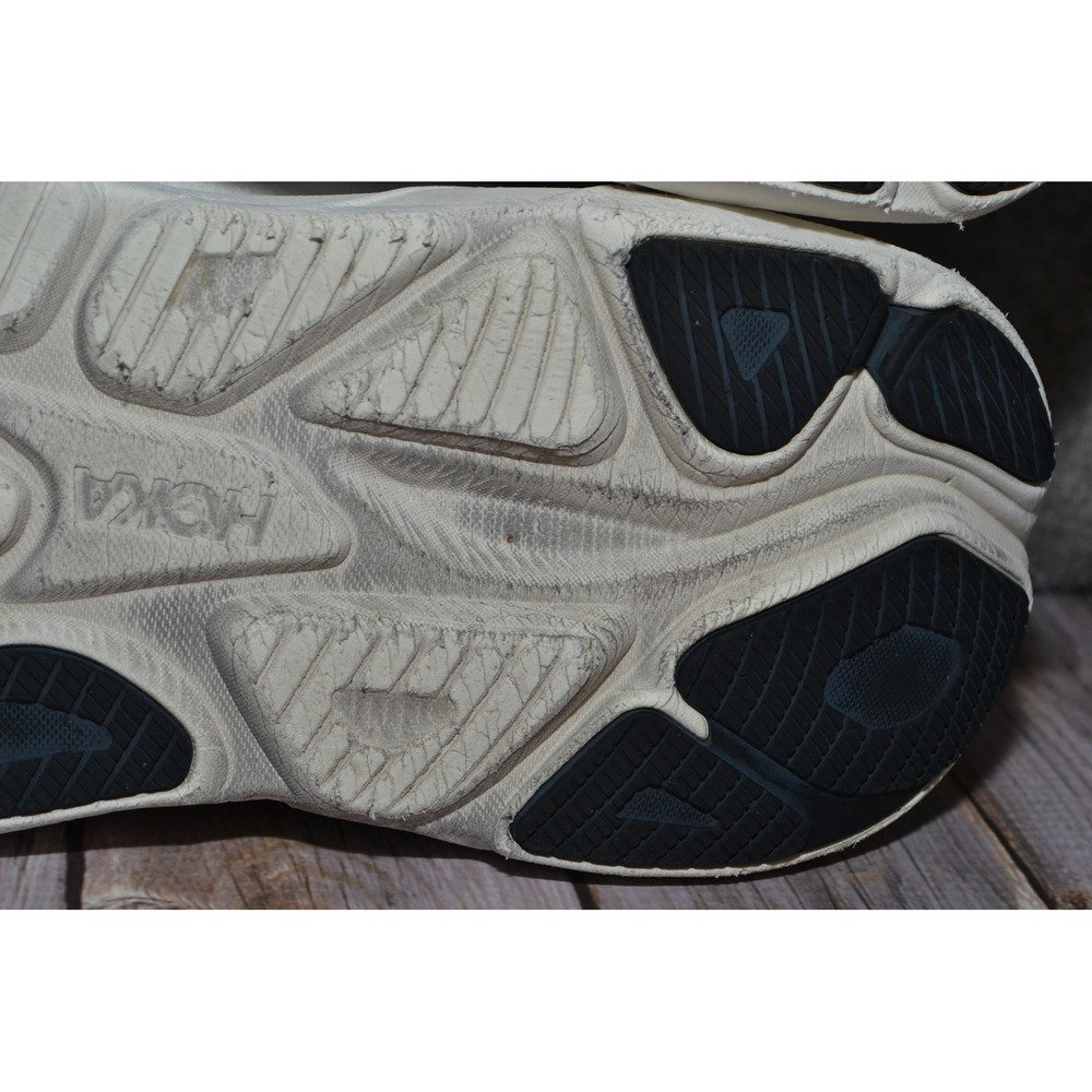Hoka One One Clifton 10 Shoes Mens 11.5 D White Mesh Running Road GYM Sneakers - Picture 14 of 16